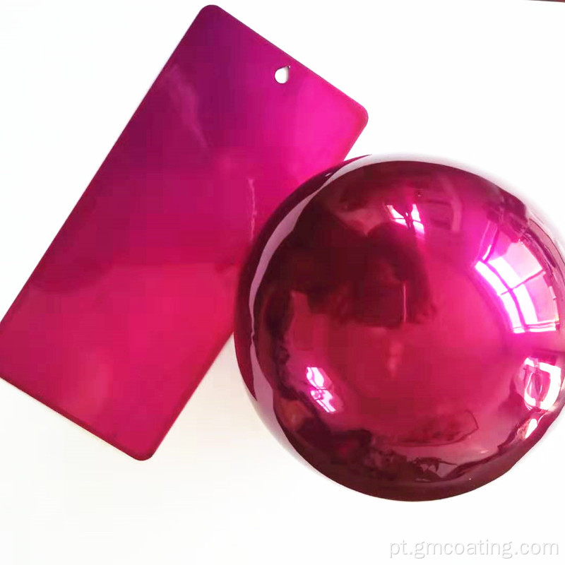 Tinta externa de epóxi eletrostático liso rosa doce