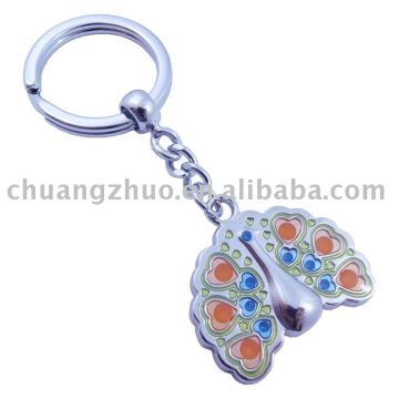 Fashion Peacock Metal Keyring