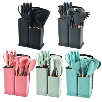 Hot Sale 19 Pcs Kitchen Accessories Set: Utensils & Gadget Set with Wooden Handles