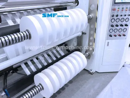 Duplex slitter rewinder machine