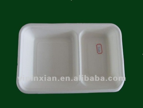 disposable tableware two section food tray,disposale food container