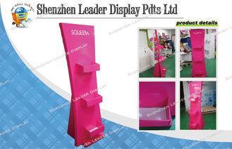 Pink Cardboard Display Stands Offset Printing With Matte La