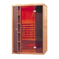 Saunatec 2 persona sauna de estilo europeo fábrica sauna solar al por mayor