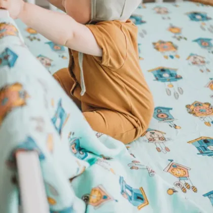 Low MOQ Super Soft Cotton Crib Sheets: Skin-Friendly Baby Bedding Set
