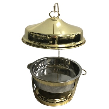 High-Quality Stainless Steel Golden Chafing Dish Set for Arabic Restaurants and Buffets (4.5L/9L)