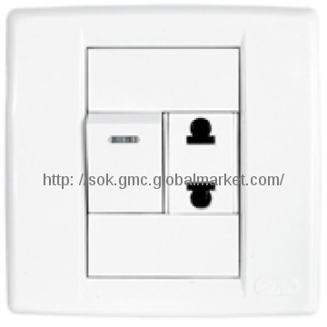 W92 series——2-Pin socket + 1G switch