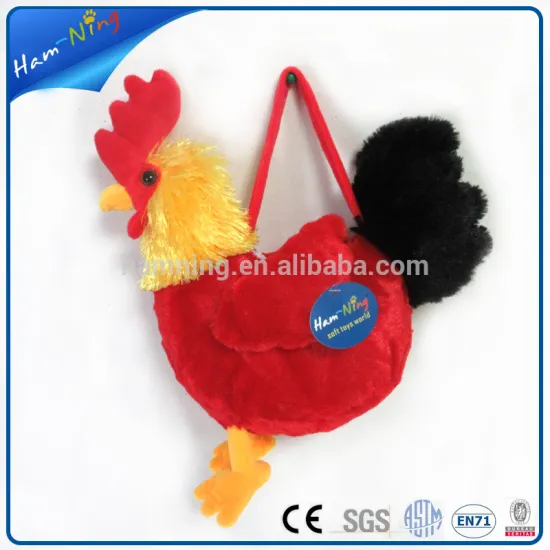 23*21cm plush chicken cock promotion gift bags wholesale free samples available