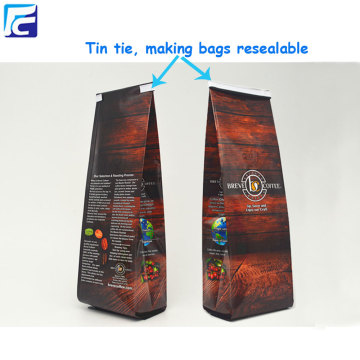 Foil roasted coffee beans packaging bags with valve