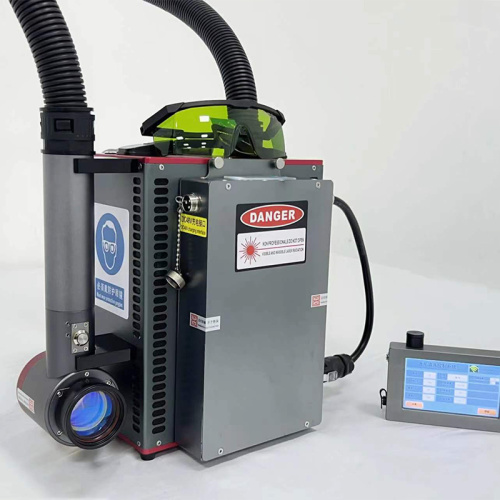 Limpador de laser pulsado de mochila de resfriamento de ar