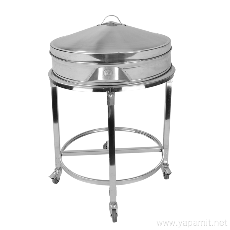 Round Stainless Steel Steamer Trolley