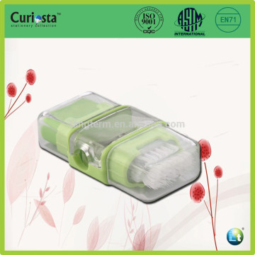TPR eraser with brush and plastic shell