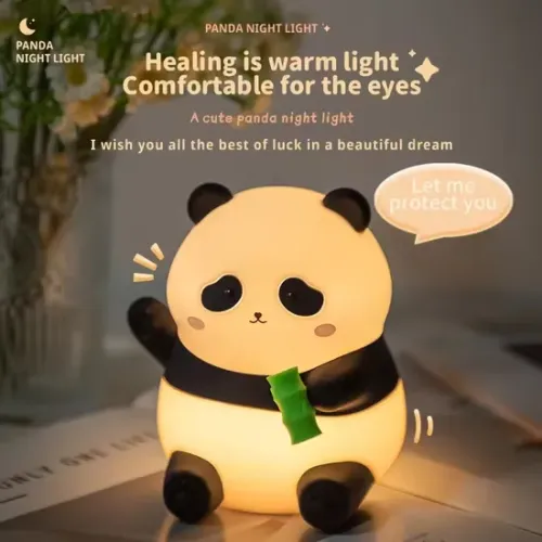 Panda Night Light: силиконовый сон помощь с таймером