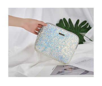 Customisierte Zip -Handtasche Glitzer Pinsel Kosmetischer Pinselorganisator für Mädchen