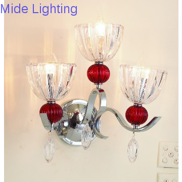 red  clear New glass wall lamp