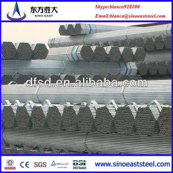 BS1387 round welded hot rolled galvanized steel pipes