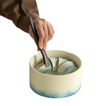 Beige Thousand-li Landscape Kung Fu Tea Set