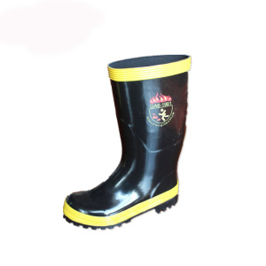 High Quality Rubber Boots for Fireman with Printing