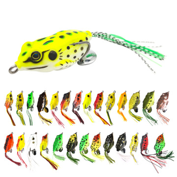 Aoclu Artificial Bait Fishing Lure - Small Spoon &amp; Soft Frog Lure, 6cm, 15g