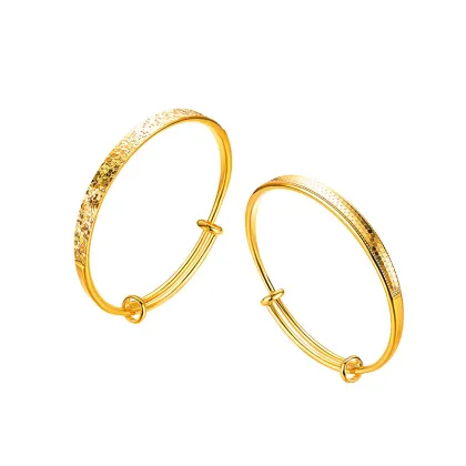 Net Red Gold Sargent Ice Grain Push and Pull Trendy Gold Plated Bracelet: A Little Red Book Exclusive