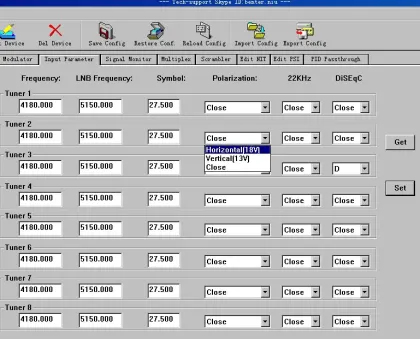 DVB-S to DVB T Modulator (8*DVB-S/S2 in,3*DVB-T RF out)