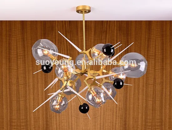 Modern Living Room glass metal Pendant Round Lights MD8115-10