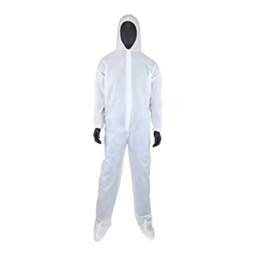 full plastic white disposable coveralls overalls chemical protective surgical suit disposable antistatic fabric