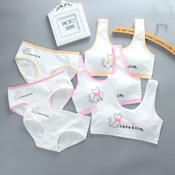 Cute Cotton Sports Bra and Hipster Panty Sets for Teens