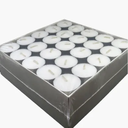 white unscented tea lights palm wax tea candles