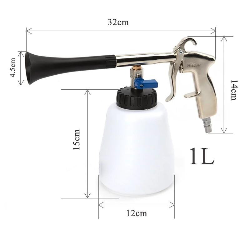 Soins de voiture Nettoyage à sec arme à haute pression Londe de lavettes à eau Gun intérieur Nettoyage à sec avec brosse pour les outils de nettoyage de lavage de voiture