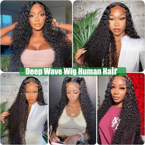 5X5 HD Lace Closure Wigs Deep Wave