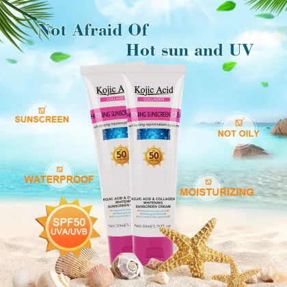Organic Face Sunscreen with Kojic Acid Whitening Sunblock