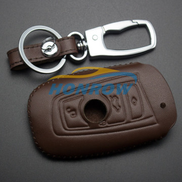 BM 3 button key leather case used for 1series 3series, 5series, 7series, Z4 X1 X6 X3 X4 M3 M5 M6
