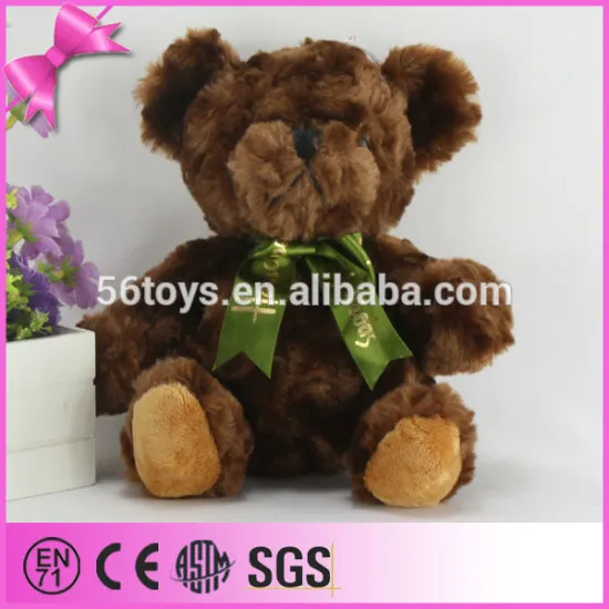 2015 new design brown furry custom plush bears toy