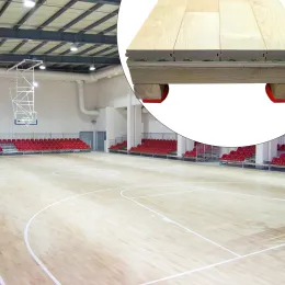 Double-layer keel structure Sports wooden floor for Basketball court