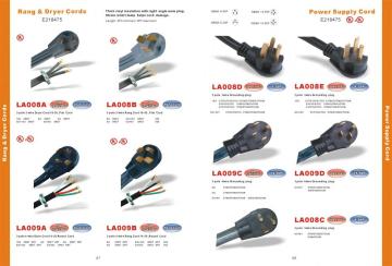 NEMA 14-50P,NEMA 15-50P UL/CUL RVPOWER CORD
