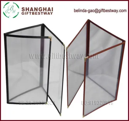 Three panels with 6 views types of plastic folders types of plastic folders