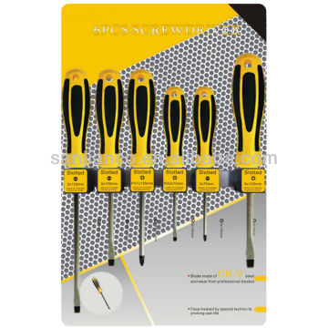 Double color Insulated handle 6pcs screwdriver set