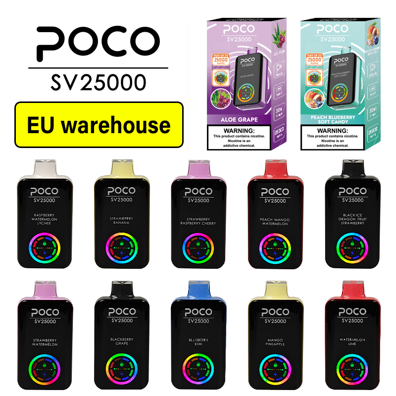 ใหม่ poco sv25000 puffs nic 5% disposer vape vape