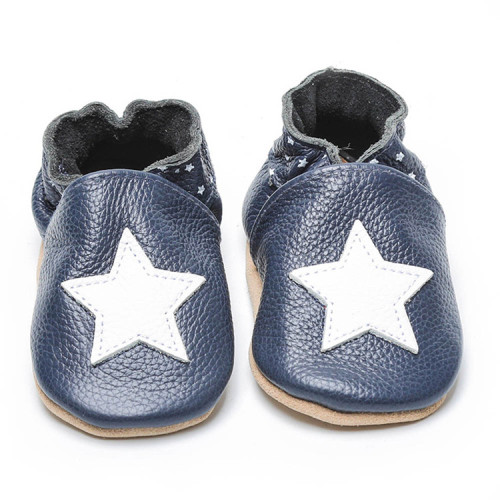 Estrela fantasia bebê sapatos de couro macio chinelos