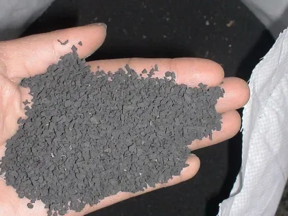 Rubber granules for the artificial grass