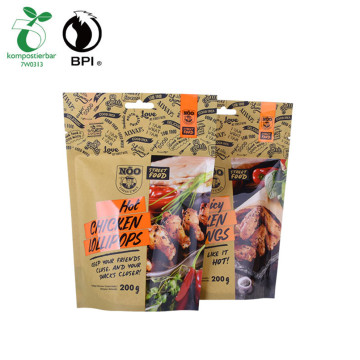 Reusable Ziplock Heat Seal Food Packaging Biodegradable Bags