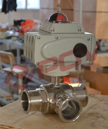 electric clamp parker 3 way ball valve