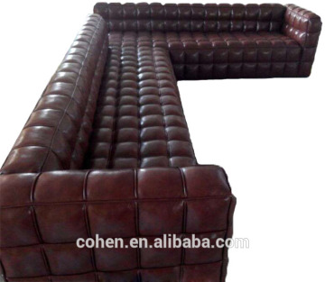 super long L shaped furniture 2year Gold supplier modern genuine leather corner sofa