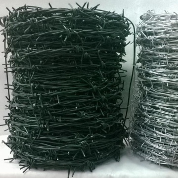 PVC Coated Barbed Wire Steel Fence Protection