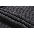 Men's Knitted Cable-Chain Buttoned Shawl Hoodie