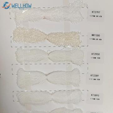 Stock filato bianco grezzo per cucire