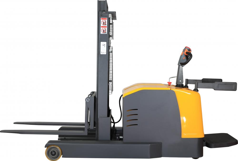 Fully electric straddle pallet portable stacker