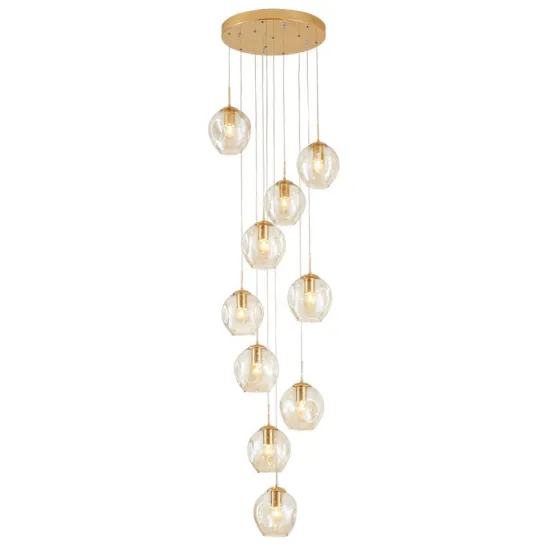 Multicolor E27 LED Pendant Lights for Lobby - Adjustable Height Combinations