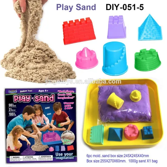 2015 play sand with The 6 pcs castle sand Molds !