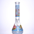 35 cm/13.8in, hippiesglass, vaso de vidrio bong con patrón de dibujos animados, tubería de agua de vidrio de borosilicato, bong de vidrio, cachimba de vidrio